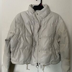 Love Tree Cream Puffer Jacket